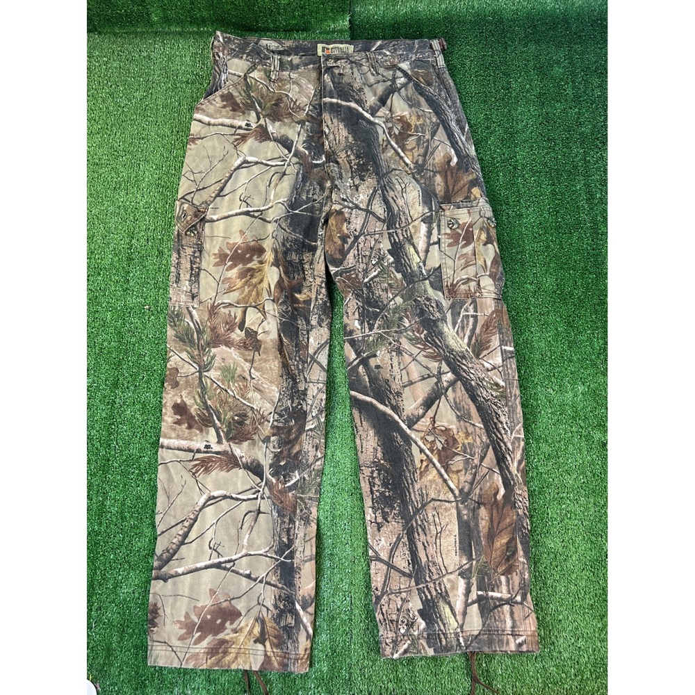 Russell Outdoors Realtree Camo Explorer Midweight Cargo Pants Mens Large L 36x32